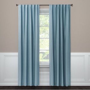 95”x50” Threshold Linen Blackout Panels - Blue